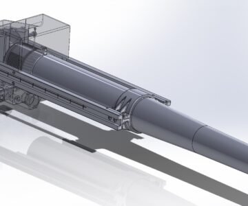 3D модель Ствол 5-ти дюймового орудия Pampanito