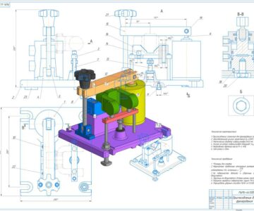 3D модель Станочное приспособление для фрезерования детали вилка