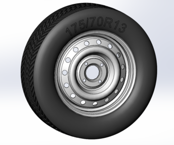 3D модель Колесо 175/70 R13