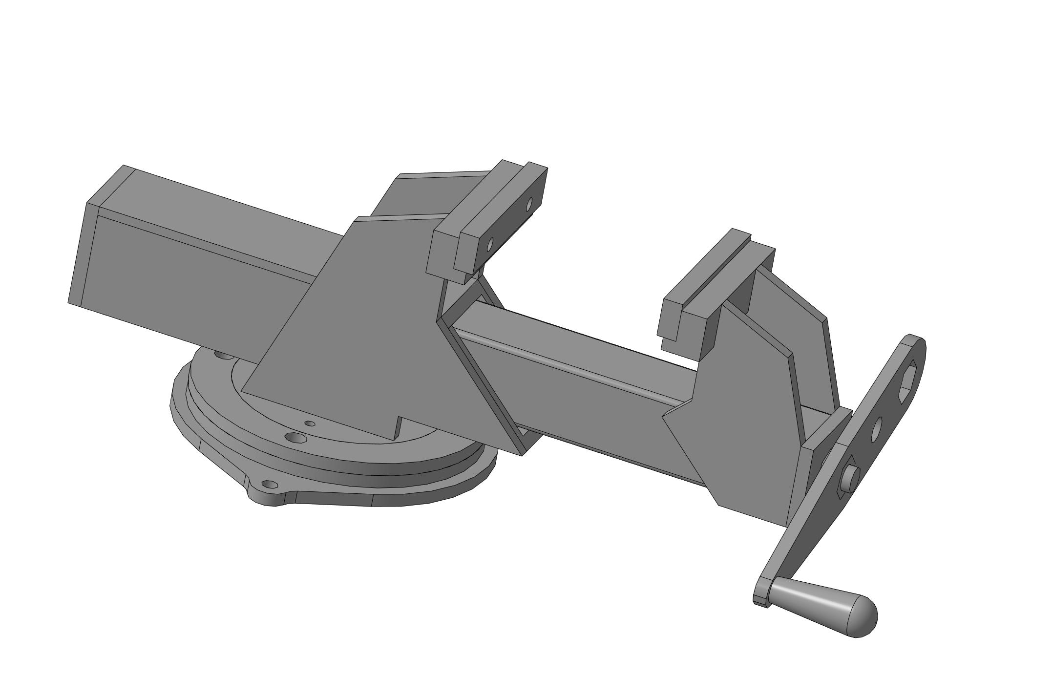 3D модель Тиски из швеллера самостоятельно