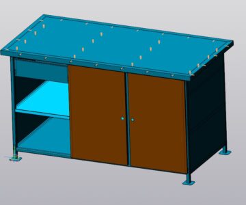 3D модель Верстак слесарный ВСМ - 03