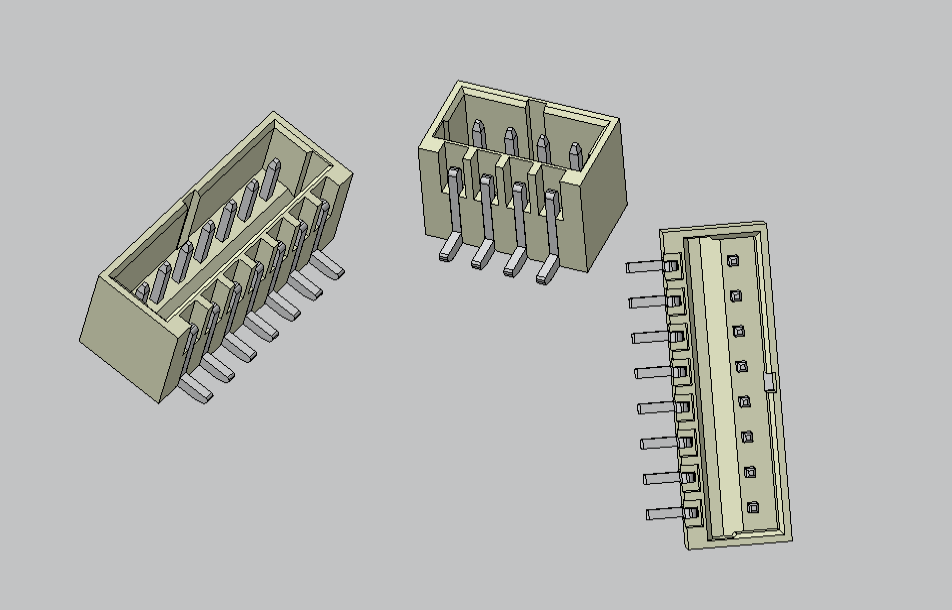 3D модель Соединители на плату (PCB)