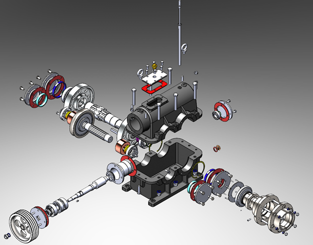 3D модель Моделирование цилиндрического редуктора в среде SolidWorks