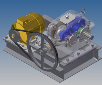 3D модель Привод конвейера u=102,6.