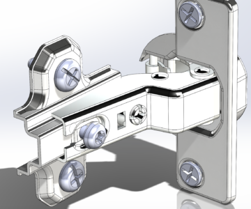 3D модель Петля полунакладная Hettich