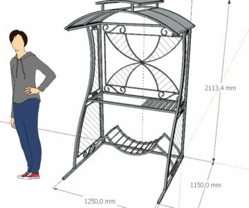 3D модель Навес для мангала ковка