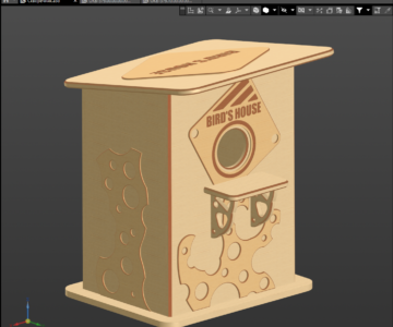 3D модель Скворечник из фанеры
