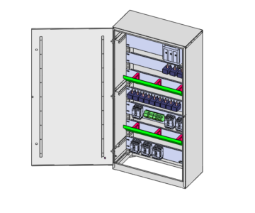 3D модель Электрический распределительный шкаф ГРЩ 2000х1000х450