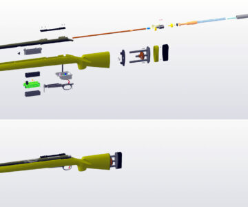 3D модель Cтрайкбольная снайперская винтовка Cyma M24 spring (CM702B)