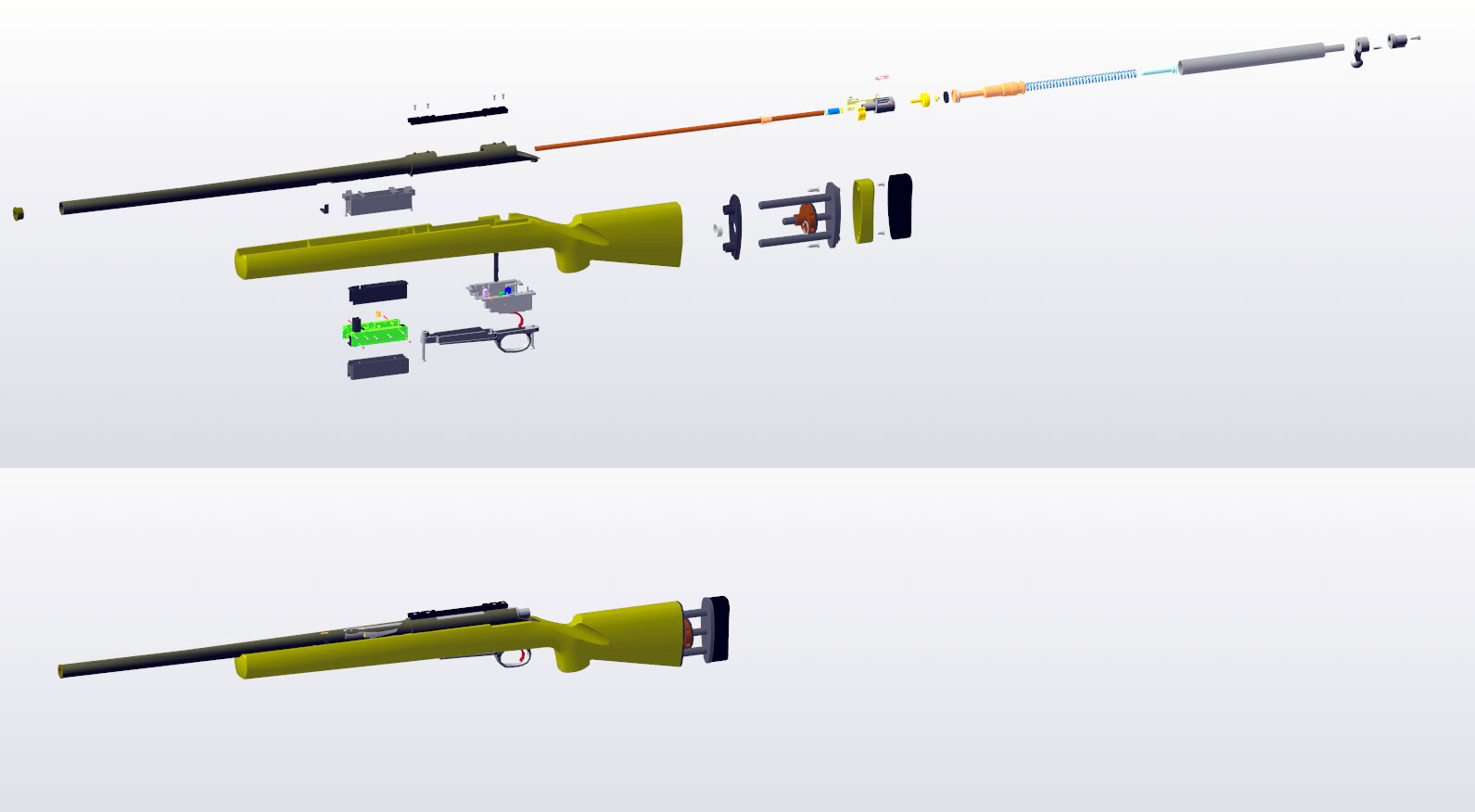 3D модель Cтрайкбольная снайперская винтовка Cyma M24 spring (CM702B)