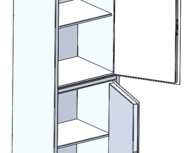 3D модель Шкаф бухгалтерский металлический 470х400х1555