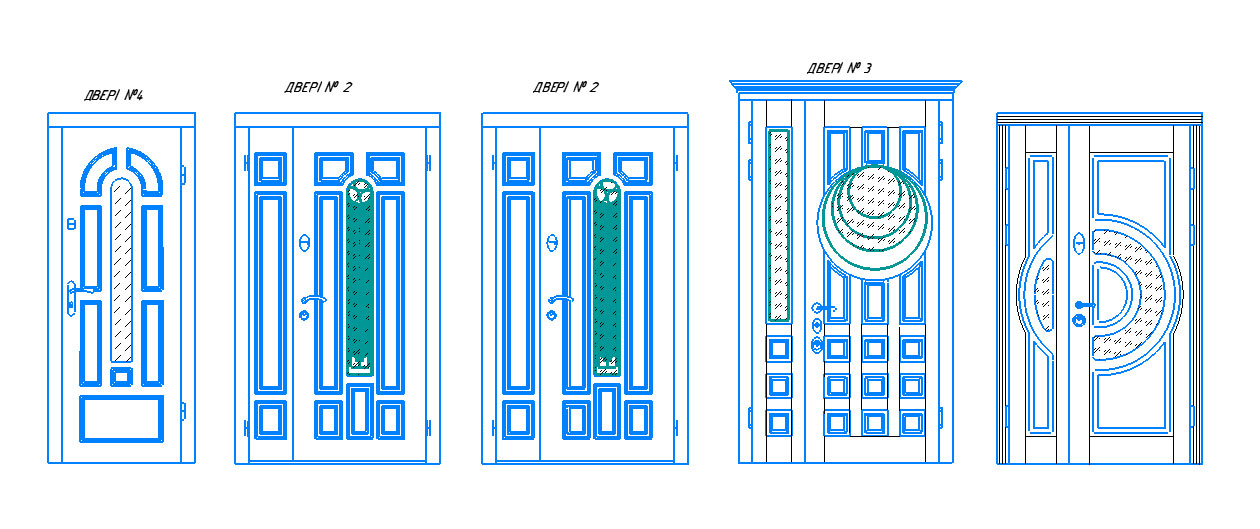 Чертеж Эскизы дверей