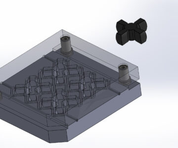 3D модель Прессформа на четыре крестовины для муфты кулачковой