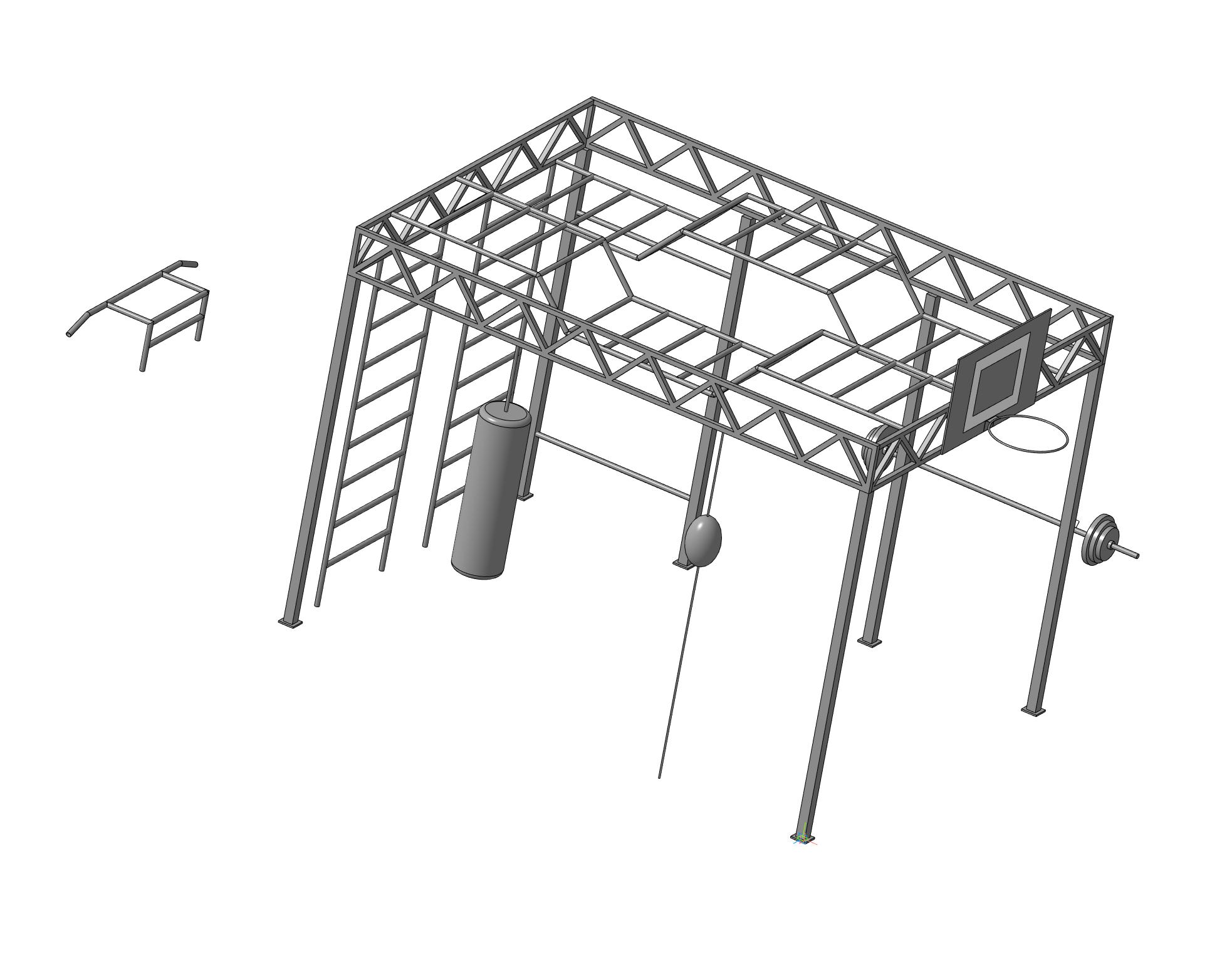 3D модель Функциональная спортивная рама