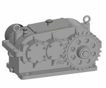 3D модель Редуктор 2-х ступенчатый РЦ2-Ш