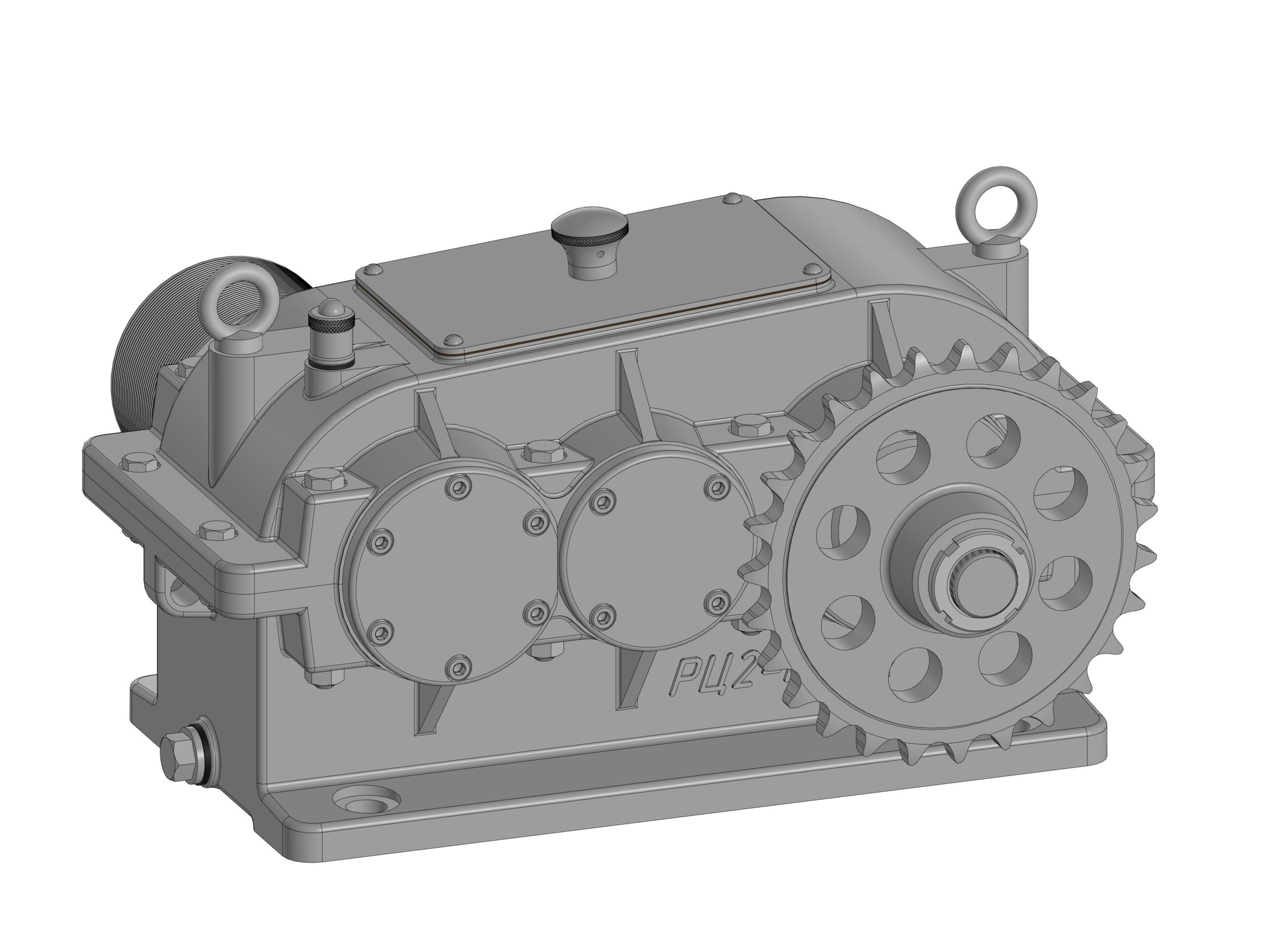 3D модель Редуктор 2-х ступенчатый РЦ2-Ш