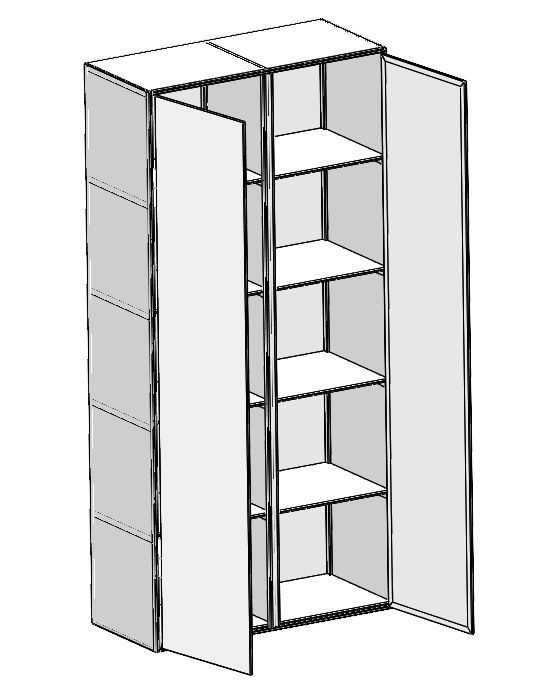3D модель Шкаф металлический 1800х900х400