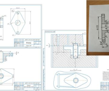 Чертеж Разработка технологического процесса изготовления отливки детали "фланец"