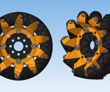 3D модель 3D модель колеса Mecanum