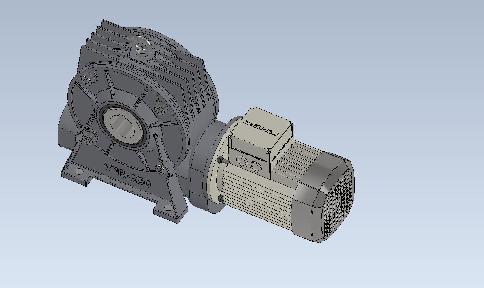 3D модель Мотор-редуктор Bonfiglioli VFR 250 L2 N -120 P(IEC) - B3