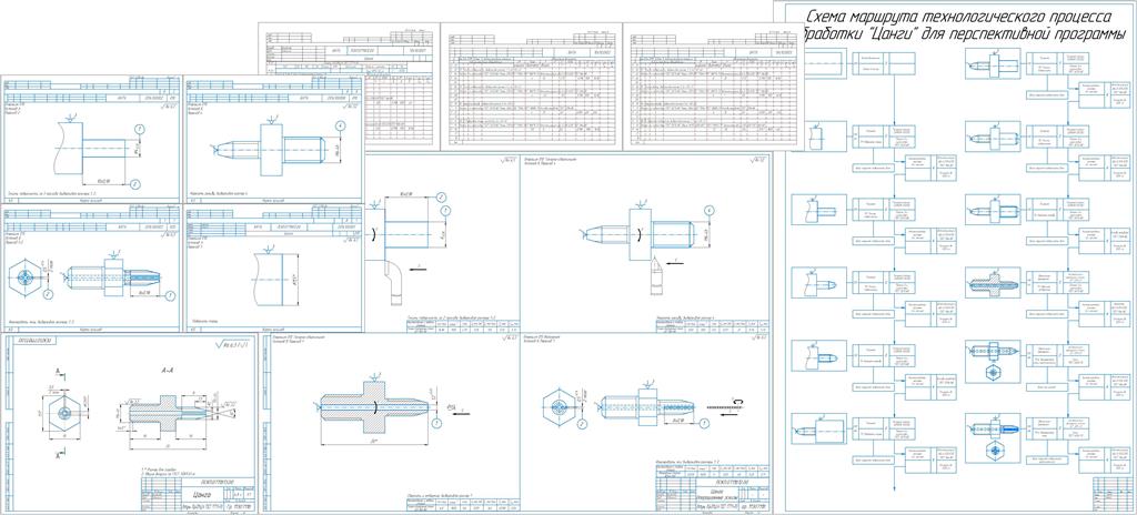 Чертеж Технологический процесс изготовления детали «Цанга»