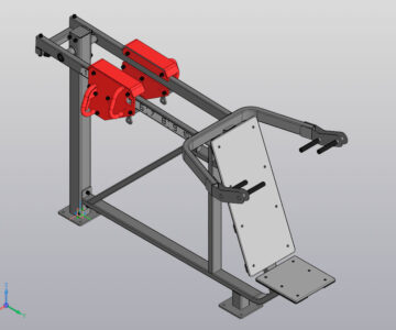 3D модель Тренажёр силовой "Жим сидя"
