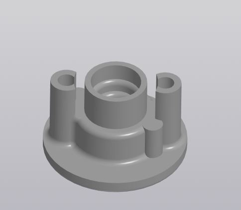 3D модель Фланец со стороны баллона для горелки газовой KS 1005, GAZ torch ks-1005, KOVICA.