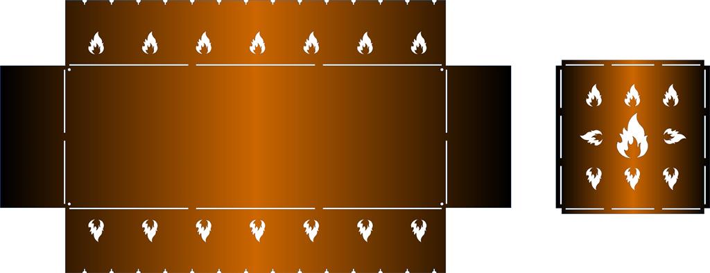 Чертеж Раскрой мангала для лазерной резки