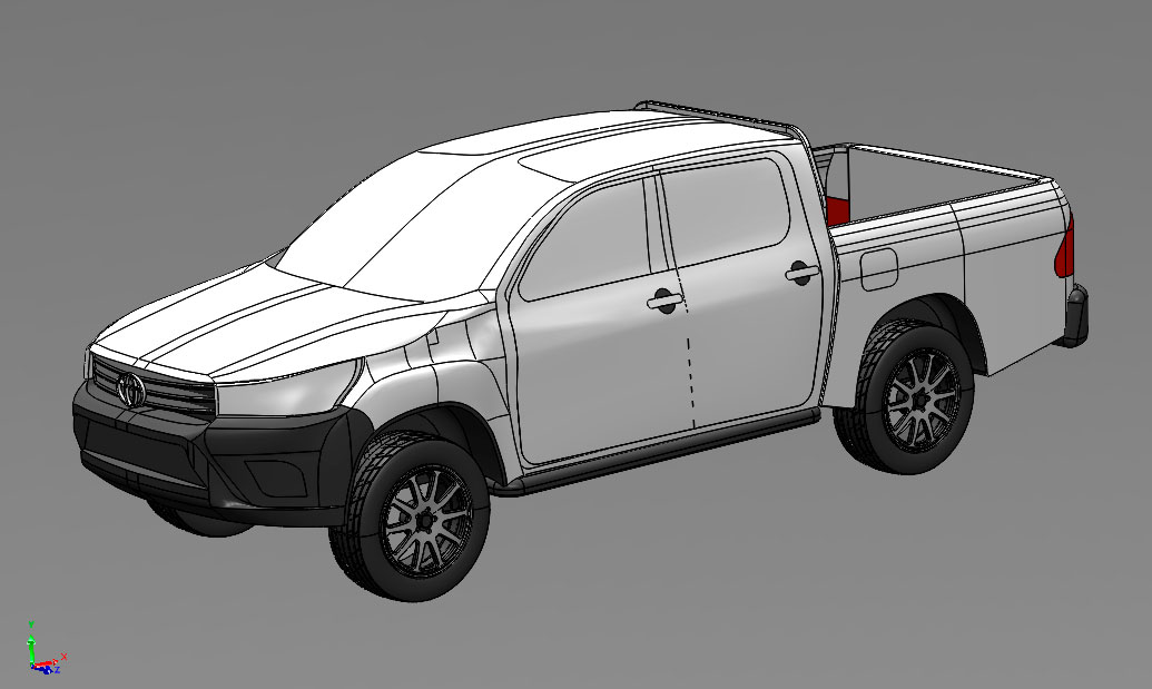 3D модель 3D модель Toyota HILUX (7-е поколение)