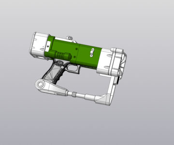 3D модель Корпус для страйкбольного пистолета глок 17/18 в виде лазерного пистолета АЕП7 из игры фолаут 3