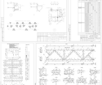 Чертеж Проектирование металлической фермы