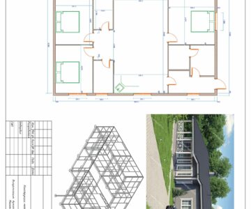 3D модель Загородный дом каркасный КМ