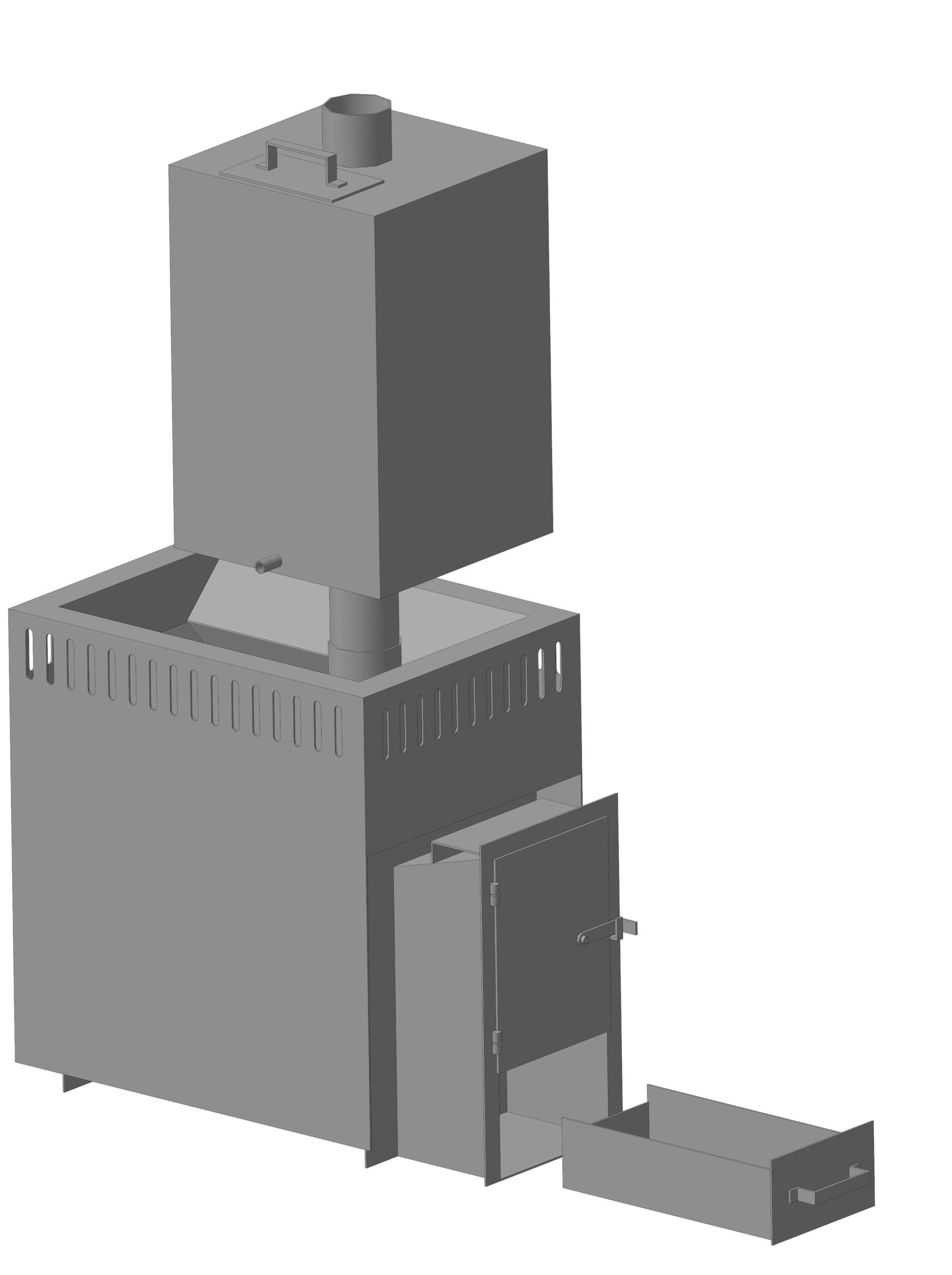 3D модель Печь банная - 3D модель