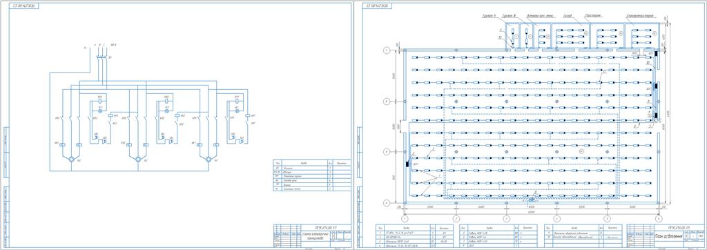 Чертеж Проект электрооборудования участка топливно-транспортного цеха