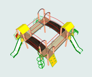 3D модель Детская игровая площадка "Квадрат"
