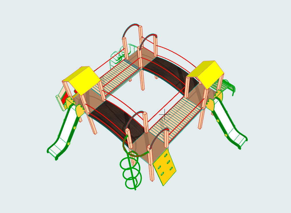 3D модель Детская игровая площадка "Квадрат"