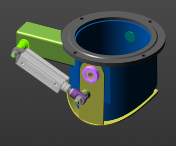 3D модель Секторный затвор Dn 300