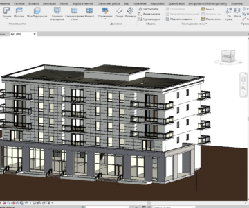 Чертеж Пятиэтажный жилой дом Revit