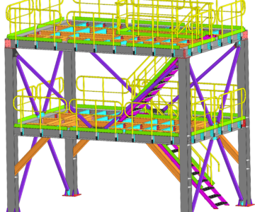 3D модель Платформа шнеков подачи гипса габаритом 4800х7000; h=6128