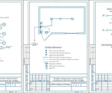 Чертеж Система пожарной сигнализации. Рабочая документация.
