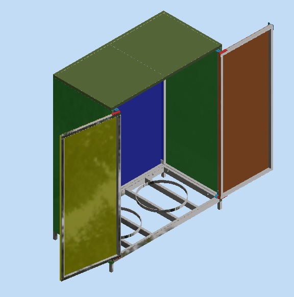 3D модель Шкаф для газовых баллонов 950х520х1221 м