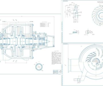 Чертеж Центробежный нагнетатель природного газа