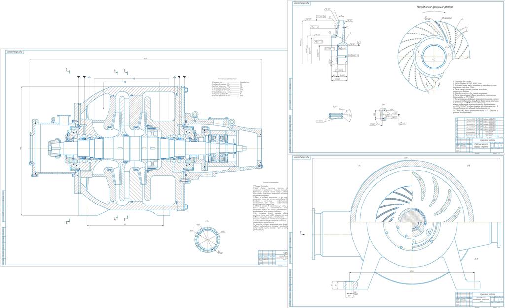 Чертеж Центробежный нагнетатель природного газа