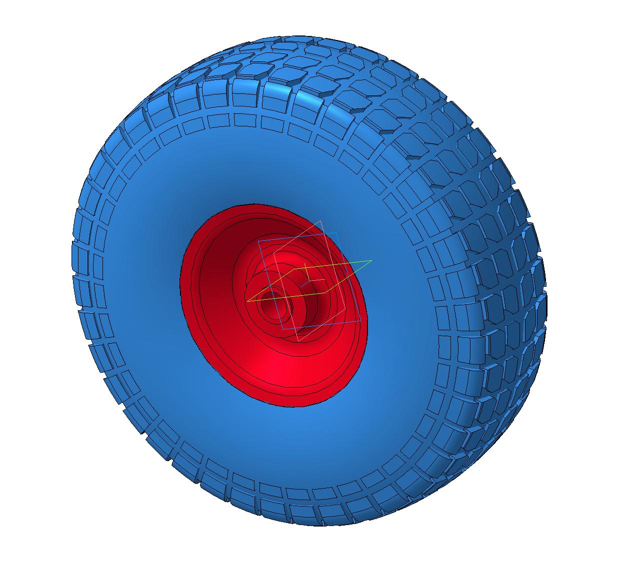 3D модель Колесо садовой тачки