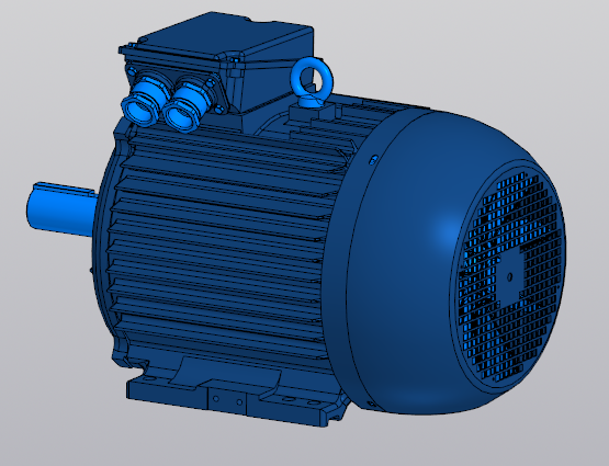 3D модель Электродвигатель АИР160S6FБУ1 (11кВт, 1000)