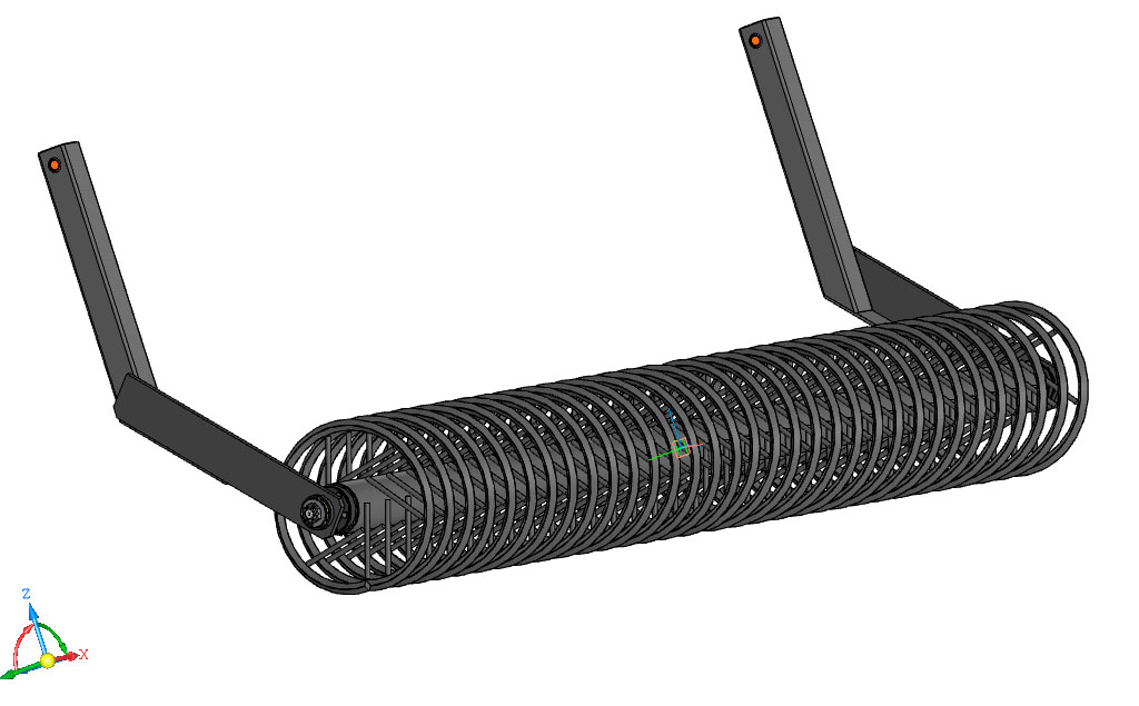 3D модель Спиральный шлейф-каток бороны БД-2,2х2Н