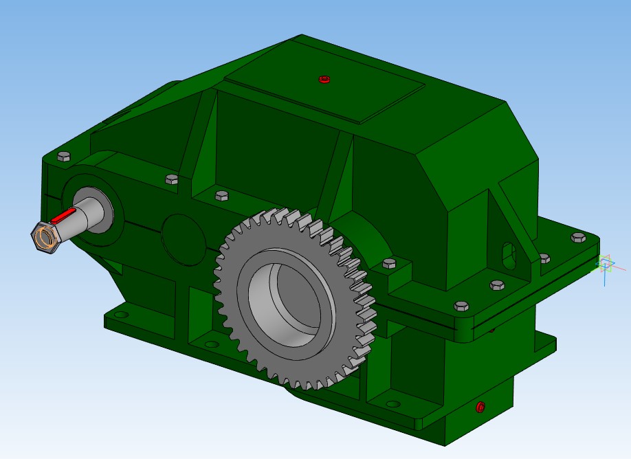 3D модель Редуктор Ц2-1000-40-11М-У1 (i=40)