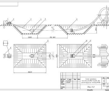 Чертеж Реконструкция поселкового изношенного стального газопровода ⌀ 325 методом протяжки полиэтиленовых труб