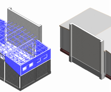 3D модель Склад бумажной фабрики. Каркас металлический