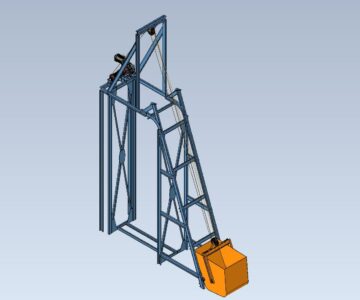 3D модель Подъемник скиповой Q=2,7 т с полиспастом